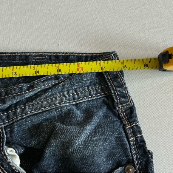 Silver Jeans Gordie Mens 34x34 Straight Fit Whiskered Thick Stitch Western - Picture 12 of 14